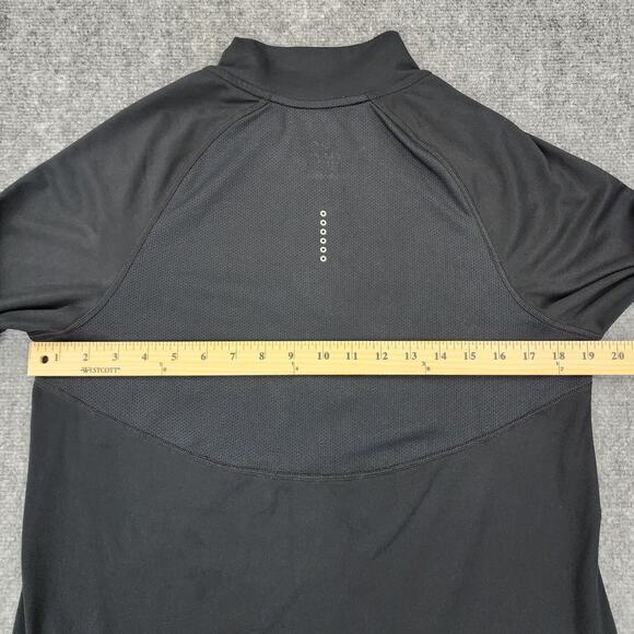 Nike Pullover Womens Medium Black 1/4 Zip Reflective Long Sleeve Thumb Active - Picture 4 of 16